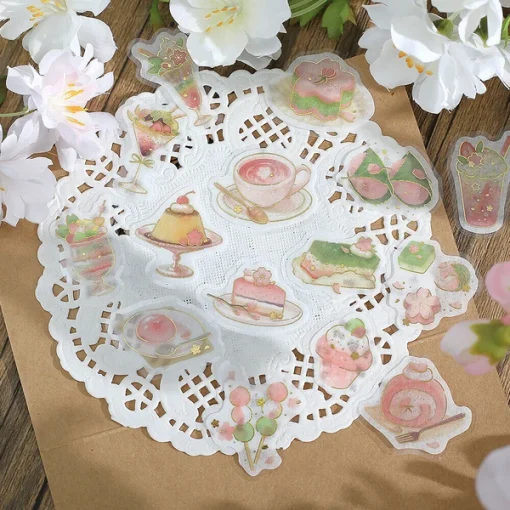 BGM Flake Stickers - Café a la Mode Sakura