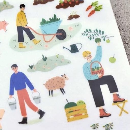 MU Print-On Stickers - Farmers Market