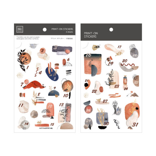 MU Print-On Stickers - Abstract Numbers