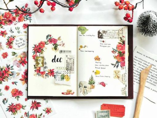 MU Print-On Stickers – Poinsettia
