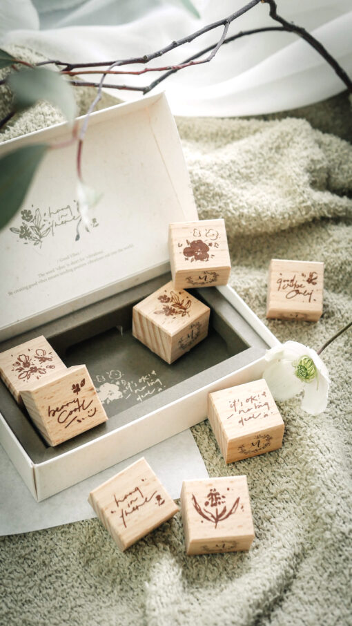 Meow Illustration Stamps - Good Vibes Only Set (8 pieces set)
