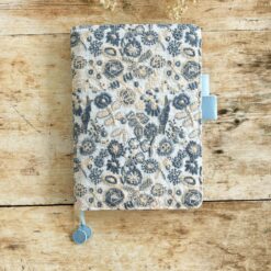 Hobonichi-Style A5 Notebook Cover in Mina Perhonen Fabric - Flower Field