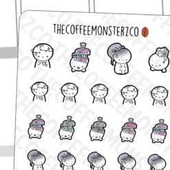 The Coffee Monsterz Co Stickers - Anxiety Attack Emotis