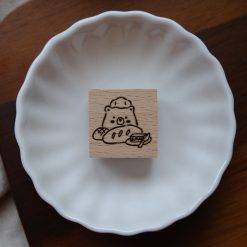 Eileen Tai "Foodie Bear" Rubber Stamp - Bread & Butter