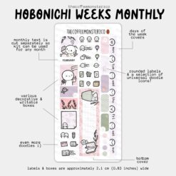 The Coffee Monsterz Co 2025 Hobonichi Weeks Monthly Kits (Jan to Jun Bundle)