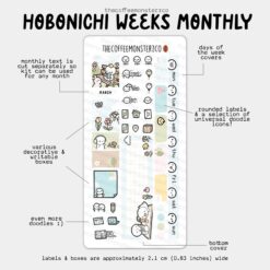 The Coffee Monsterz Co 2025 Hobonichi Weeks Monthly Kits (Jan to Jun Bundle)