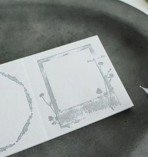 Yohaku Letterpress Label Book - Collection Gray