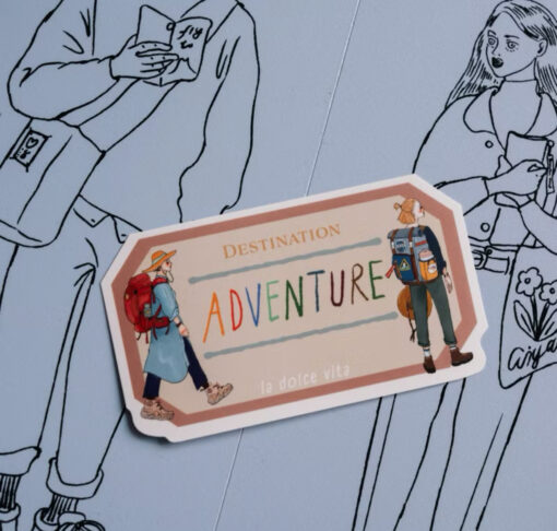 La Dolce Vita Travel Agency Waterproof Stickers