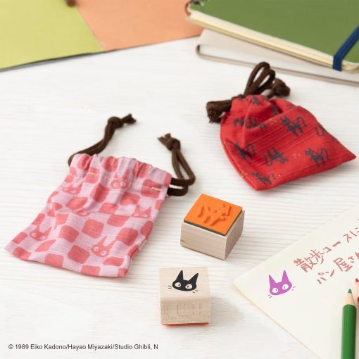 Studio Ghibli Rubber Stamp in Pouch - Jiji Face