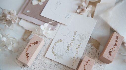 Zoey Studio Rubber Stamps - Flowers Falling