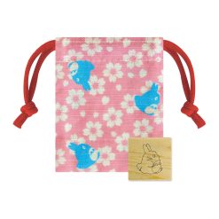 Studio Ghibli Rubber Stamp in Pouch - Pink & Blue Totoro