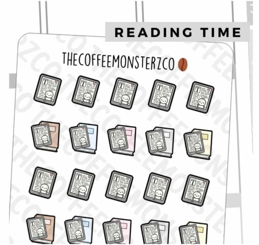 The Coffee Monsterz Co Stickers - Ereader Emotis