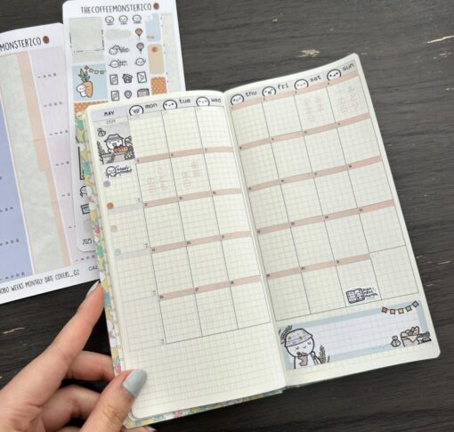 The Coffee Monsterz Co 2025 Hobonichi Weeks Monthly Kits (Jan to Jun Bundle)