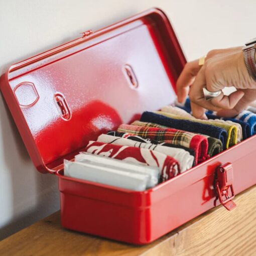 Toyo Steel Trunk Shape Toolbox T-320 Red