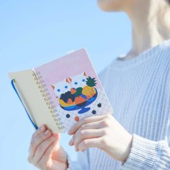 KITTA Hitotoki Notebook Passport Size - Cats & Fruit