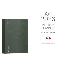 Wonderland222 A6 2026 Weekly Planner All-in-One – Stacked Weekends