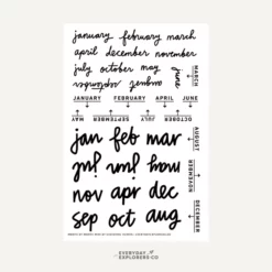 Everyday Explorers Co. Clear Stamp Set - Month by Month