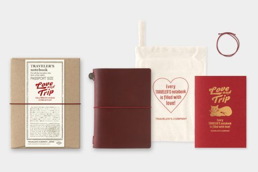 [PRE-ORDER] TRAVELER'S Notebook LOVE AND TRIP Red - Passport Size - Image 8