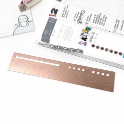 The Coffee Monsterz Co Rose Gold Emoti Stencil Ruler