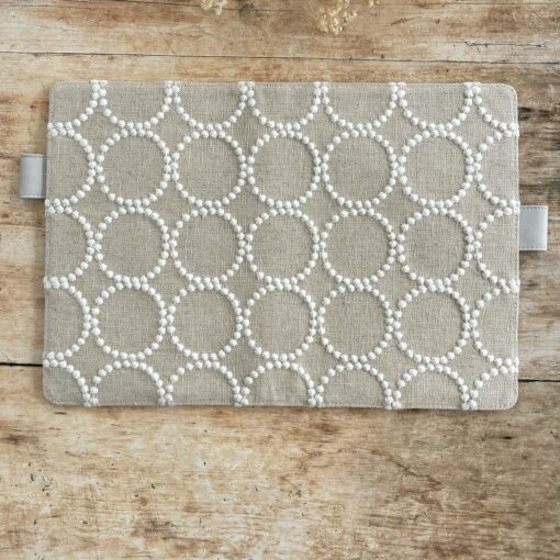 Hobonichi-Style A5 Notebook Cover in Mina Perhonen Fabric - Tambourine Beige