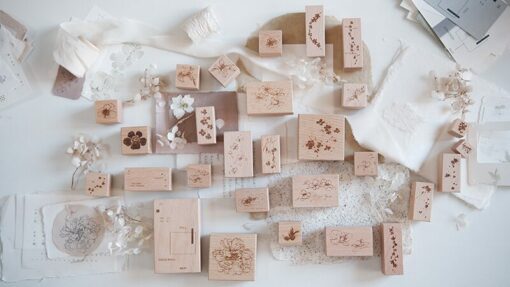Zoey Studio Rubber Stamps - Flowers Falling